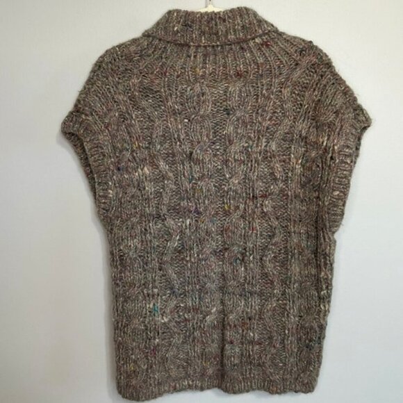 Cassidy Brown Sleeveless Wool Blend Turtleneck Sweater Women’s Size Large - Picture 2 of 4
